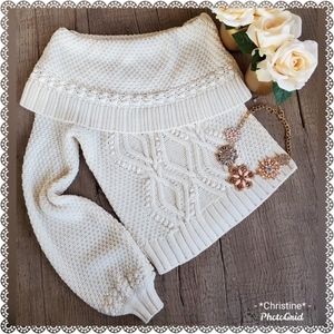 Intermix Dahlia One Shoulder Knit Sweater S